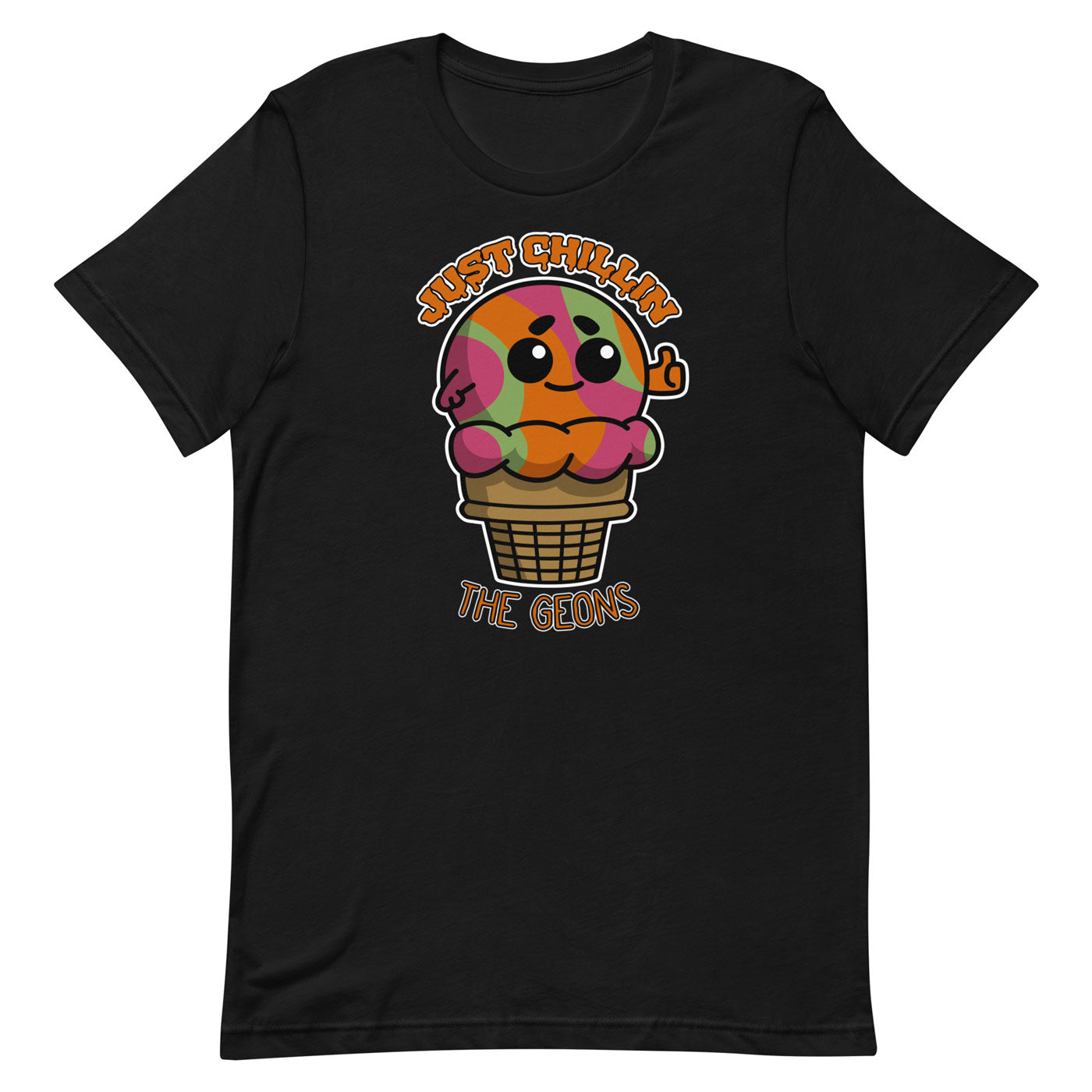 The Geons Rainbow Sherbet Black Tee